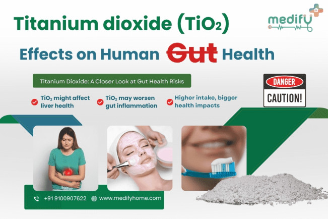 Titanium dioxide effects on gut health